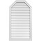 Ekena Millwork Octagonal Top Surface Mount PVC Gable Vent w/ 2"W x 1-1/2"P Brickmould Frame, 24"W x 42"H GVPOT24X4202SN - alternate 1